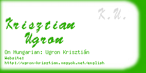 krisztian ugron business card